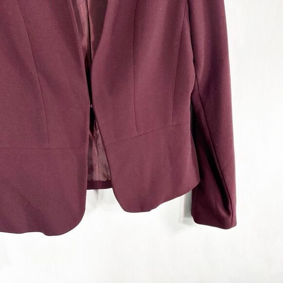 Mario Serrani Size 8 Blazer Jacket Maroon Lined Hook Eye Closure‎ Italy 384 - Picture 5 of 8